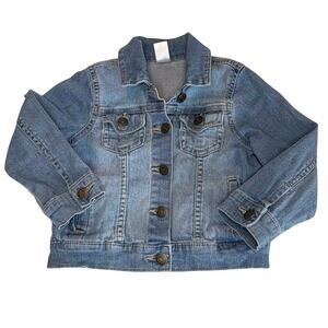 Carter's Classic Jean Jacket Girls/Boys 4T | Medium Blue Wash Jean Trucker